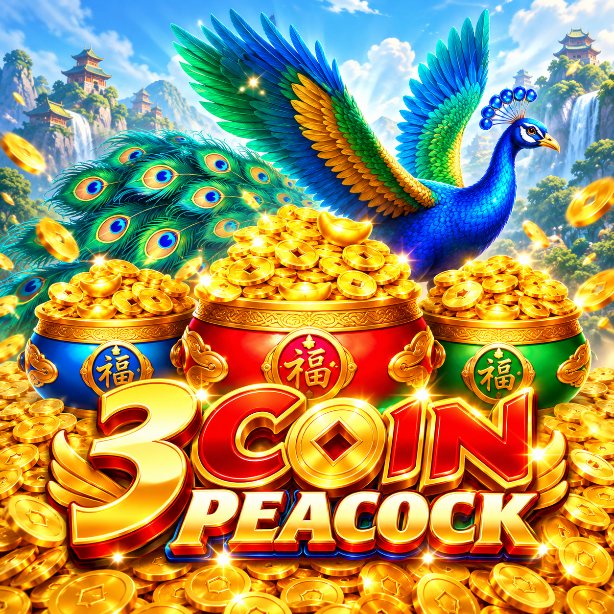3 Coin Golden Peacock